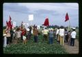 Chicano strawberry workers picketing North Willamette Experiment Station, Oregon State University, Aurora, Oregon, circa 1972