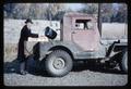 Dr. Ralph Bogart with jeep, 1964