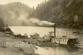Postcard of Steamwheeler Eva on the Umpqua River at Scottsburg
