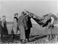 Military personnel with flag