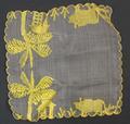 Tea Cloth of very fine abaca fiber with a woven design in mirror image