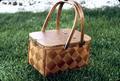 Purse or lunch pail, 10 x 7 x 5.25 inches, with handle 12.5 inches tall