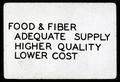 "Food & Fiber" title slide, 1966