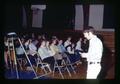 Knappa High School student introducing Robert Henderson, Knappa, Oregon, circa 1973