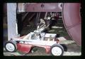 Lawn mower used for clipping on field burner (thermal sanitizer), Oregon, June 1971