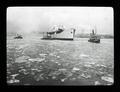 A hull just launched on the Delaware