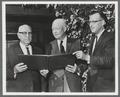 Dwight Eisenhower and two unidentified men, circa 1955