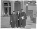 President Strand (right) with colleagues on commencement day, June 1961