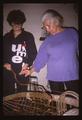 (TAAP 1994-95) Master Artist, Agnes Goudy Lopez working on Klickitat Basketry with daughter and apprentice Linda Lopez at the Lopez home