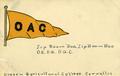 Oregon Agricultural College (OAC) pennant postcard