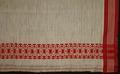 Gamosa of natural white and red woven cotton