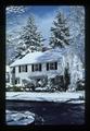 Snowy day at Jim Walton's house on Van Buren Avenue, Corvallis, Oregon, 1989