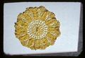 15 inch yellow crocheted doily