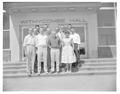 Agriculture Weekend committee chairpersons standing on the steps of Withycombe Hall