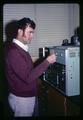 Dick Scanlan using a gas chromatograph, Oregon State University, Corvallis, Oregon, March 1969