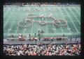 Oregon State University Marching Band in bicycle formation, Parker Stadium, Corvallis, Oregon, November 1973