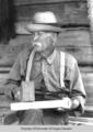 Uncle Leo Medcalf, basket maker, Soluda N.C.