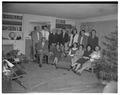 Journalism Christmas party at the Eugene home of professor John Burtner, 1952