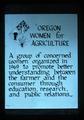 Oregon Women for Agriculture presentation slide, 1977