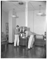 Students working with a Fade-ometer, January 1954