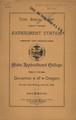 Third Annual Report of the Experiment Station of the Oregon State Agricultural College to the Governor of Oregon, 1891