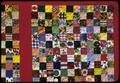 Approx. 72 x 88 inch 'Postage Stamp.' Took three years to cut out the pieces. Quilted about 1972. Saved all the pieces too little to do anything else with--cut out 1 1/2 inch scraps. Around 4, 8880 pieces without border. $500 insured