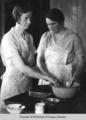 Two  women cooking