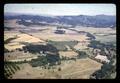 Aerial view of grass seed fields, circa 1965