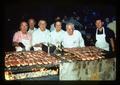 Grilling steaks at Portland Chamber of Commerce picnic, Portland, Oregon, 1974