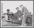 Two trainees on heavy equipment, Naval Amphibious Base Little Creek, Virginia, circa 1942