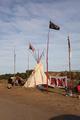 Dakota Access Pipeline protest flags and signs