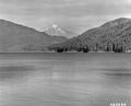 Mt. Jefferson, looking across Detroit Lake from State Highway 22 in Linn County, Oregon