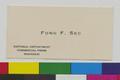 Business card of Fong F. Sec