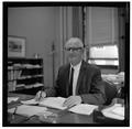 President Jensen at his desk, shortly after his arrival at OSU