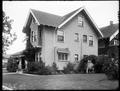 Side view, William McMurray home, Portland. Neighbor house in background.