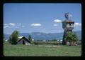 Liming company, barn, and windmill near Harrisburg, Oregon, 1974