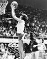 Carol Menken shooting basketball