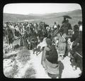 Russian pilgrims returning from the Jordan, on the Jericho road, Palestine