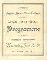 Commencement Program, 1889