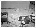 Collapsed wall in Gill Coliseum, February 24, 1958