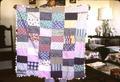 42 x 43 inch pieced cotton quilt