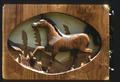Horse carving--shadowbox picture