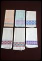 6 hand woven towels 13 x 18 inch, Emma Groat, 1950s or 1960s