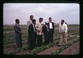 Murray Dawson showing crops to group, Oregon State University, Corvallis, Oregon, circa 1971