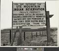 Entering Ute Mountain Indian Reservation, from Reservation Signs Series, Four Corners, Colorado, New Mexico (recto)