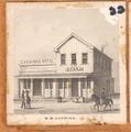 M.M. Cushing Hotel, Store; From an 1858 illustration; See ""History of Wasco County"" by Wm. H. McNeal