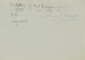 Architecture and Allied Arts, Sculpture, 2 of 2 [24] (verso)