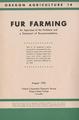 Oregon Agriculture: Fur Farming, August 1952