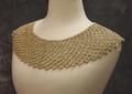 Collar of beige crochet in a clover pattern