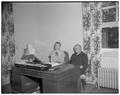 Miriam Scholl, new Dean of Home Education (left) and Vera Haskell Brandon, Dean of Home Economics, September 1954